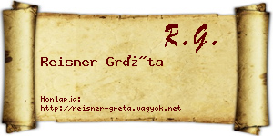 Reisner Gréta névjegykártya